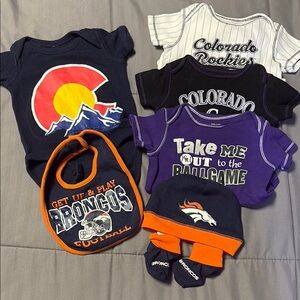 Colorado Sports Baby Bundle- Denver Broncos, Colorado Rockies